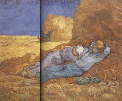 Vincent Van Gogh Noon:Rest from Work (nn04) Germany oil painting art
